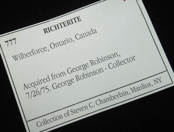Richterite from Wilberforce, Renfrew County, Ontario, Canada