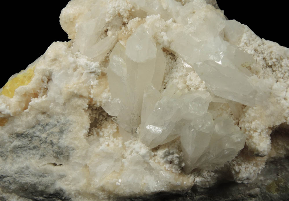 Celestine and Aragonite with Sulfur from Agrigento District (Girgenti), Sicily, Italy