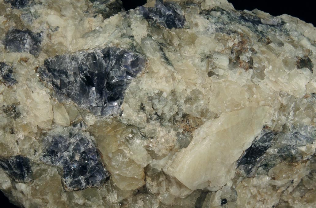 Cordierite var. Iolite from Route 9 road cut at Beaver Meadow Road, Haddam, Middlesex County, Connecticut