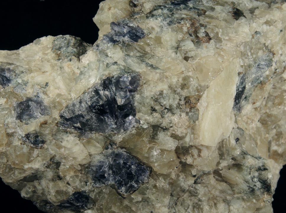 Cordierite var. Iolite from Route 9 road cut at Beaver Meadow Road, Haddam, Middlesex County, Connecticut