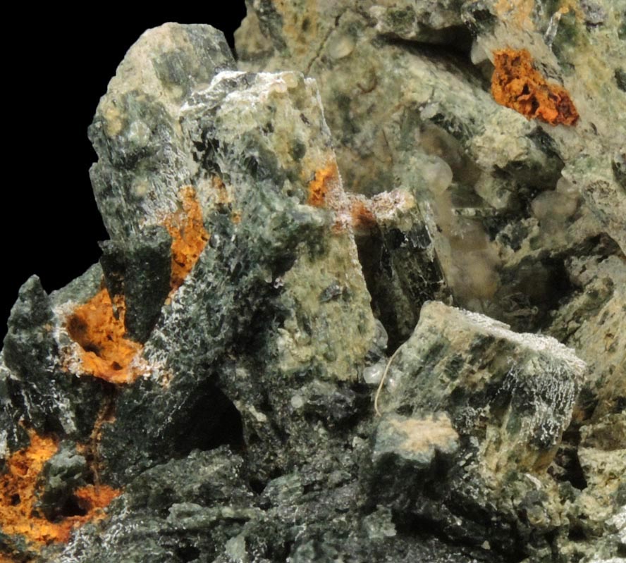 Uralite (amphibole pseudomorphs after a clinopyroxene) from Alexandria Bay, Jefferson County, New York