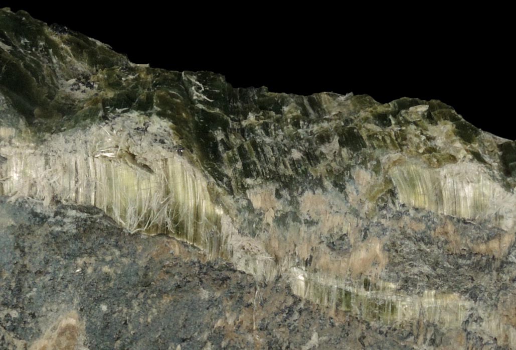 Chrysotile in Serpentine from Pelham, Hampshire County, Massachusetts