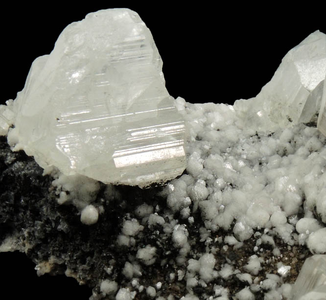 Cerussite twinned crystals with Aragonite var. Tarnowitzite from Tsumeb Mine, Otavi-Bergland District, Oshikoto, Namibia