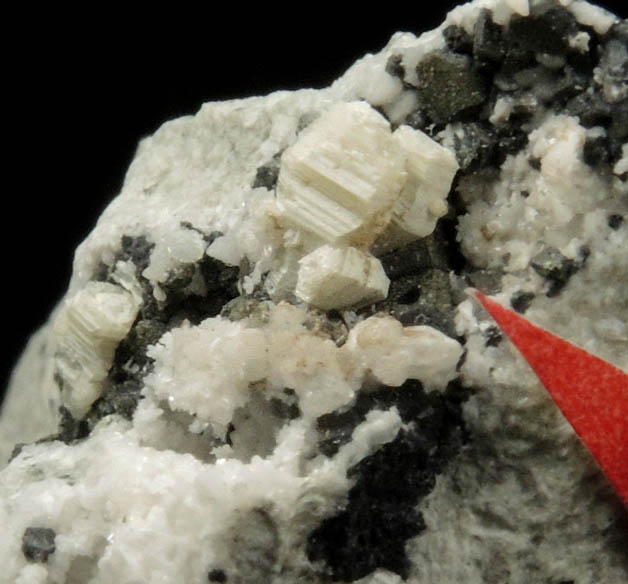 Franconite on Weloganite from Francon Quarry, Montral, le de Montral, Qubec, Canada (Type Locality for Franconite and Weloganite)