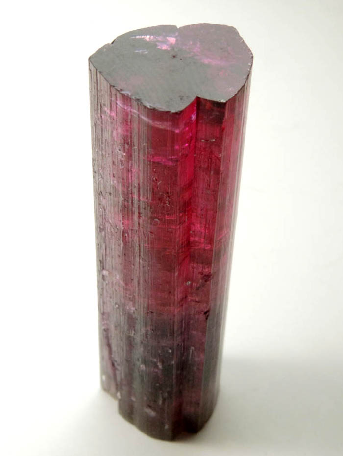 Elbaite var. Rubellite Tourmaline (doubly-terminated) from Cruzeiro Mine, So Jose da Safira, Minas Gerais, Brazil