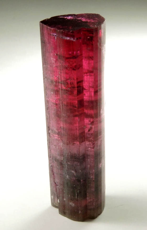 Elbaite var. Rubellite Tourmaline (doubly-terminated) from Cruzeiro Mine, So Jose da Safira, Minas Gerais, Brazil