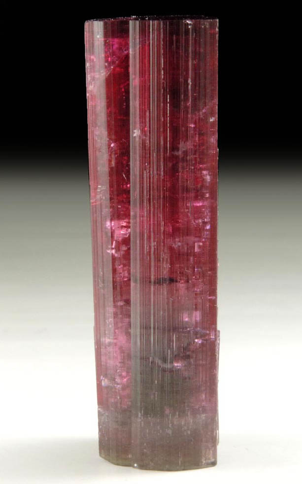 Elbaite var. Rubellite Tourmaline (doubly-terminated) from Cruzeiro Mine, So Jose da Safira, Minas Gerais, Brazil