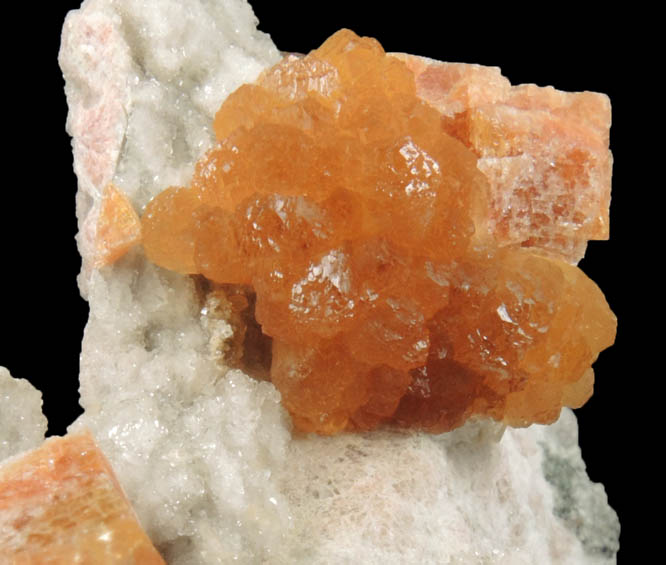 Chabazite and Stellerite with Calcite from Sokolovskiy Mine, Rudnyy, Kustanay Oblast, Kazakhstan