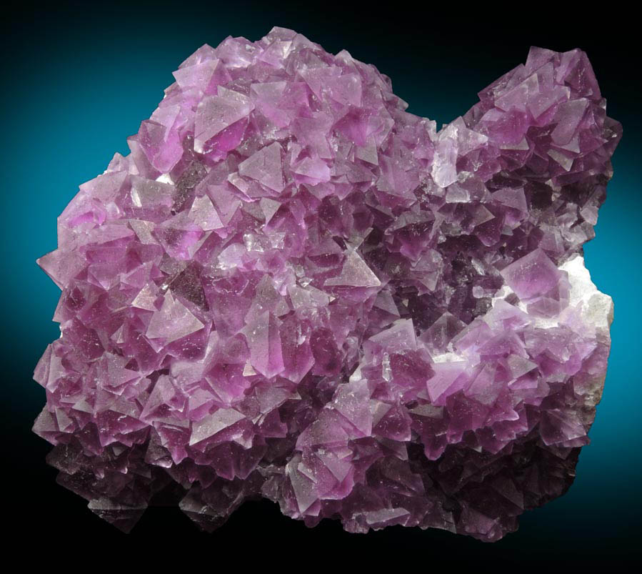 Fluorite over Quartz from De'an Mine, Wushan, Jiangxi Province, China