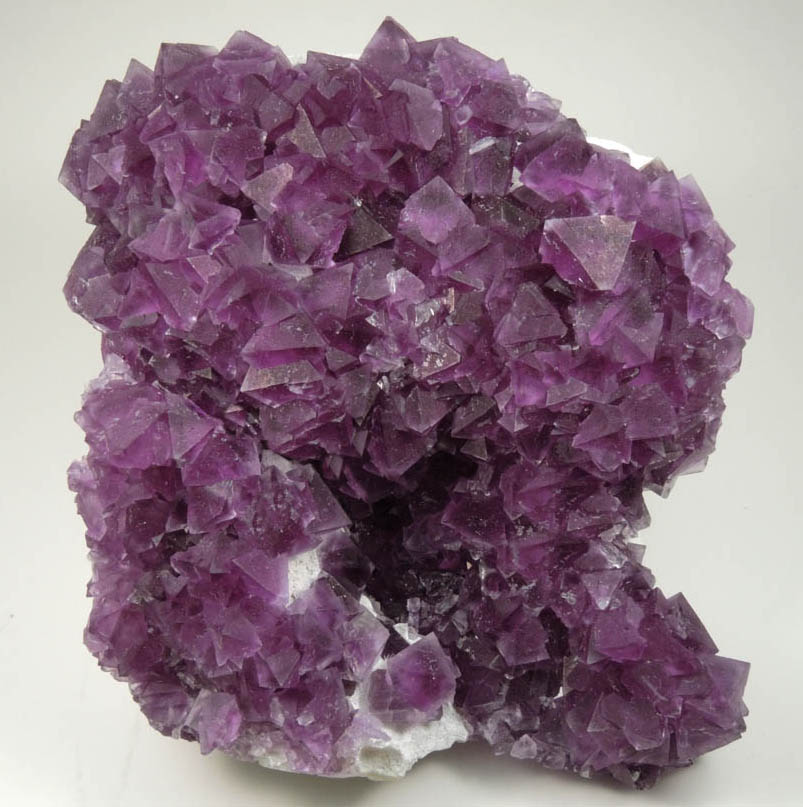 Fluorite over Quartz from De'an Mine, Wushan, Jiangxi Province, China