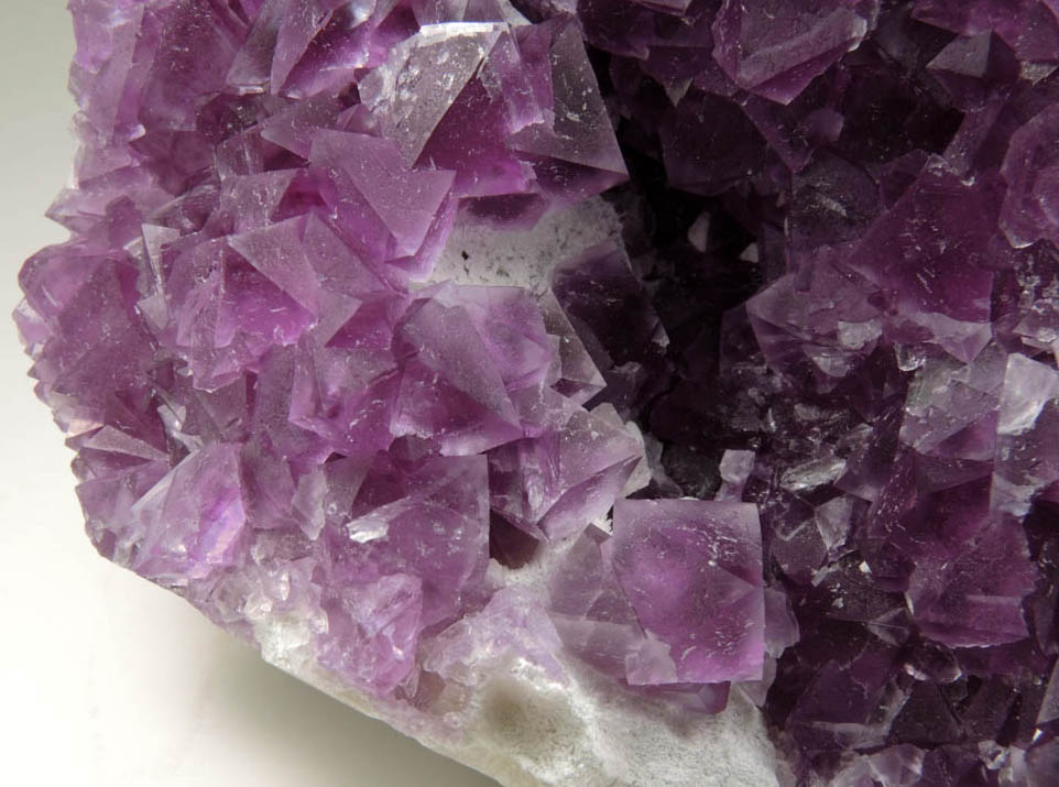 Fluorite over Quartz from De'an Mine, Wushan, Jiangxi Province, China