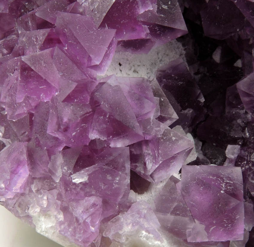 Fluorite over Quartz from De'an Mine, Wushan, Jiangxi Province, China