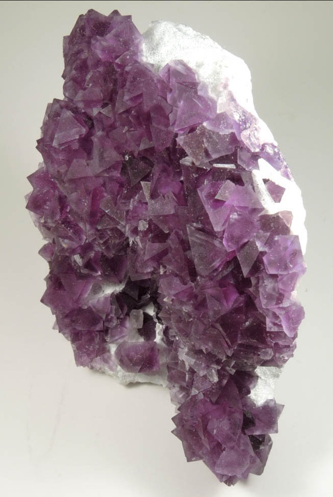 Fluorite over Quartz from De'an Mine, Wushan, Jiangxi Province, China