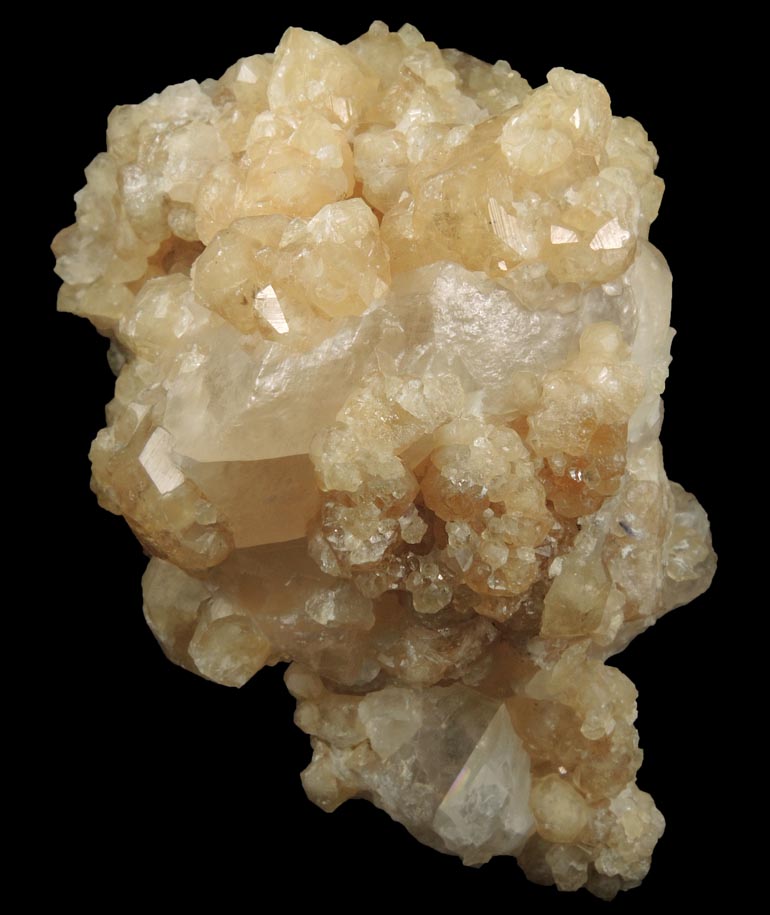 Grossular Garnet and Calcite (floater cluster crystallized on all sides) from Handan, Hebei, China