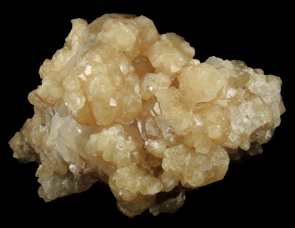 Grossular Garnet and Calcite (floater cluster crystallized on all sides) from Handan, Hebei, China