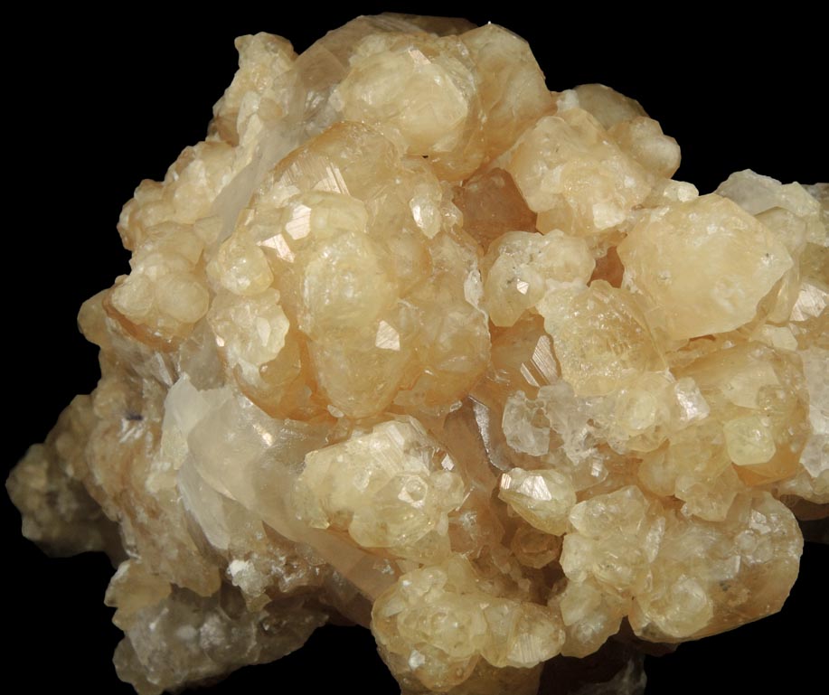 Grossular Garnet and Calcite (floater cluster crystallized on all sides) from Handan, Hebei, China