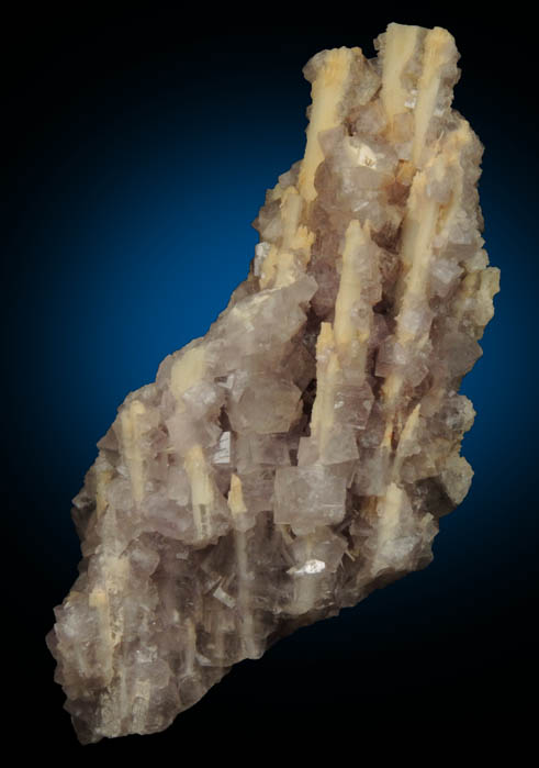 Barite epimorphs after Laumontite with Fluorite from Buck Mine, Cripple Creek Mining District, Teller County, Colorado