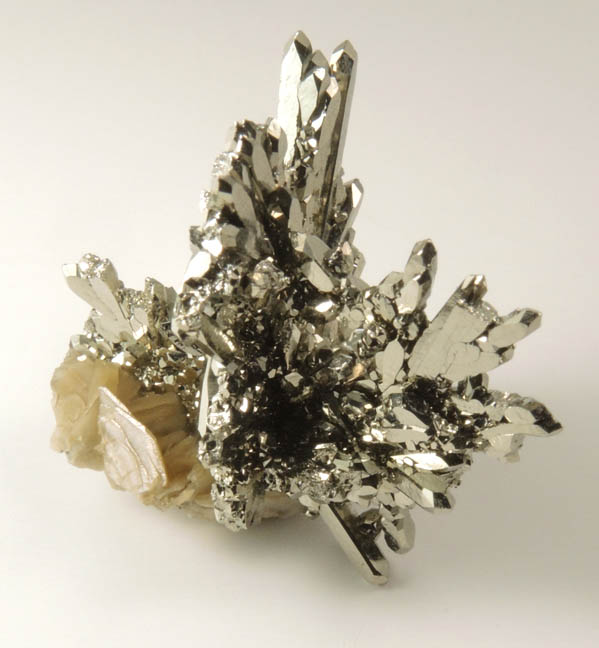 Pyrite with Siderite from Panasqueira Mine, Barroca Grande, 21 km. west of Fundao, Castelo Branco, Portugal