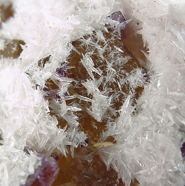 Barite on Fluorite from Cave-in-Rock District, Hardin County, Illinois