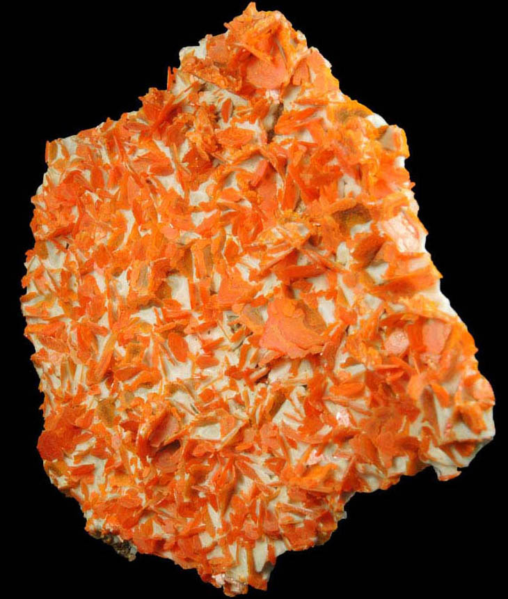 Wulfenite from Jianshan Mine, Kuruktag Mountains, 300 km southeast of rmqi, Shanshan County, Xinjiang Uygur Region, China