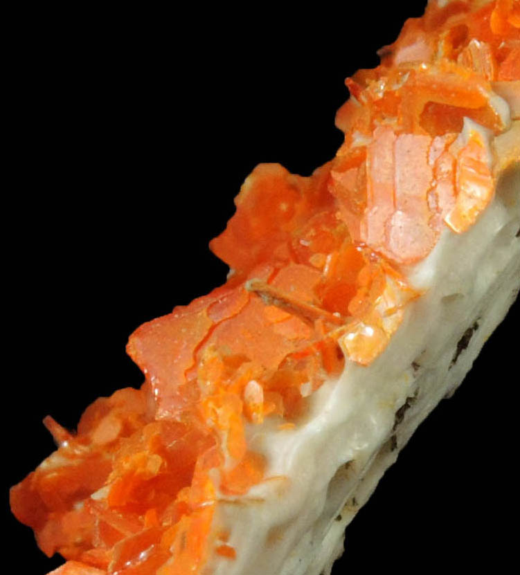 Wulfenite from Jianshan Mine, Kuruktag Mountains, 300 km southeast of rmqi, Shanshan County, Xinjiang Uygur Region, China