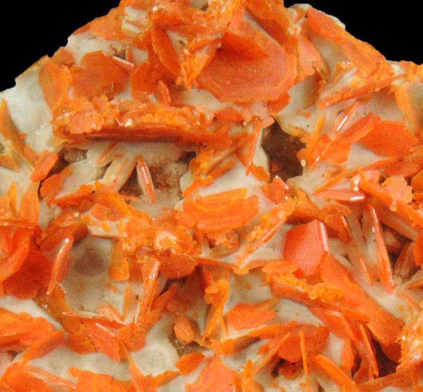 Wulfenite from Jianshan Mine, Kuruktag Mountains, 300 km southeast of rmqi, Shanshan County, Xinjiang Uygur Region, China