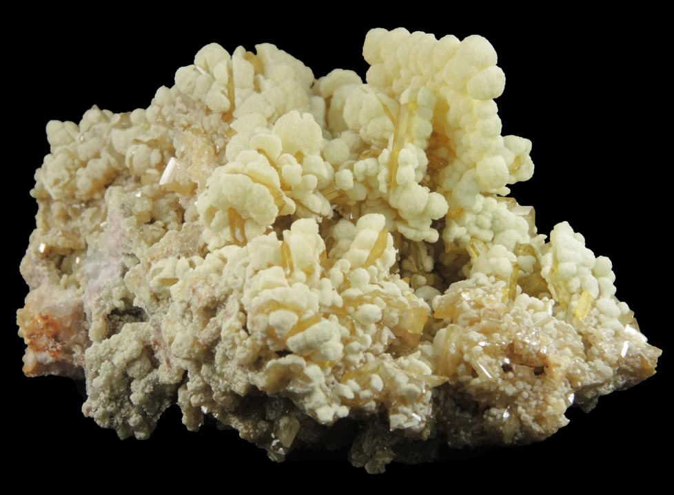 Wulfenite with Mimetite overgrowth from Mina La Morita, Ascensin, Chihuahua, Mexico