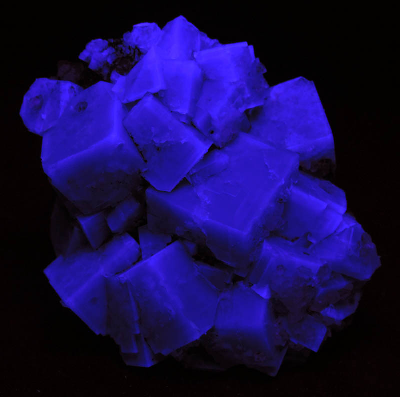 Fluorite (zoned crystals) with Quartz from Boltsburn West Level, south side of Rookhopeburn, 100 meters NW of Boltsburn mine shaft, County Durham, England