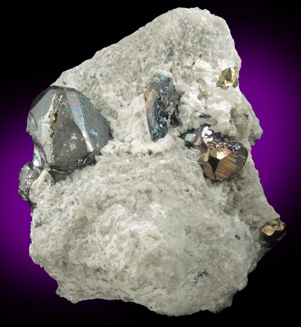 Pyrite with Chalcocite coating plus Quartz from Milpillas Mine, Cuitaca, Sonora, Mexico