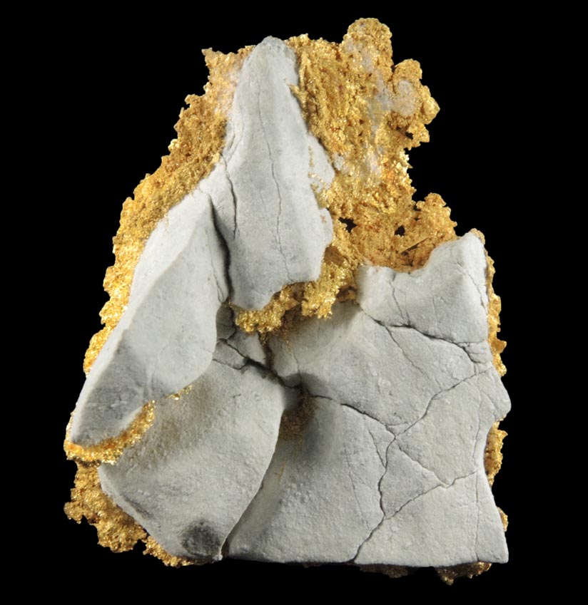 Gold (native gold) on Quartz from Mother Lode Belt, Tuolumne County, California