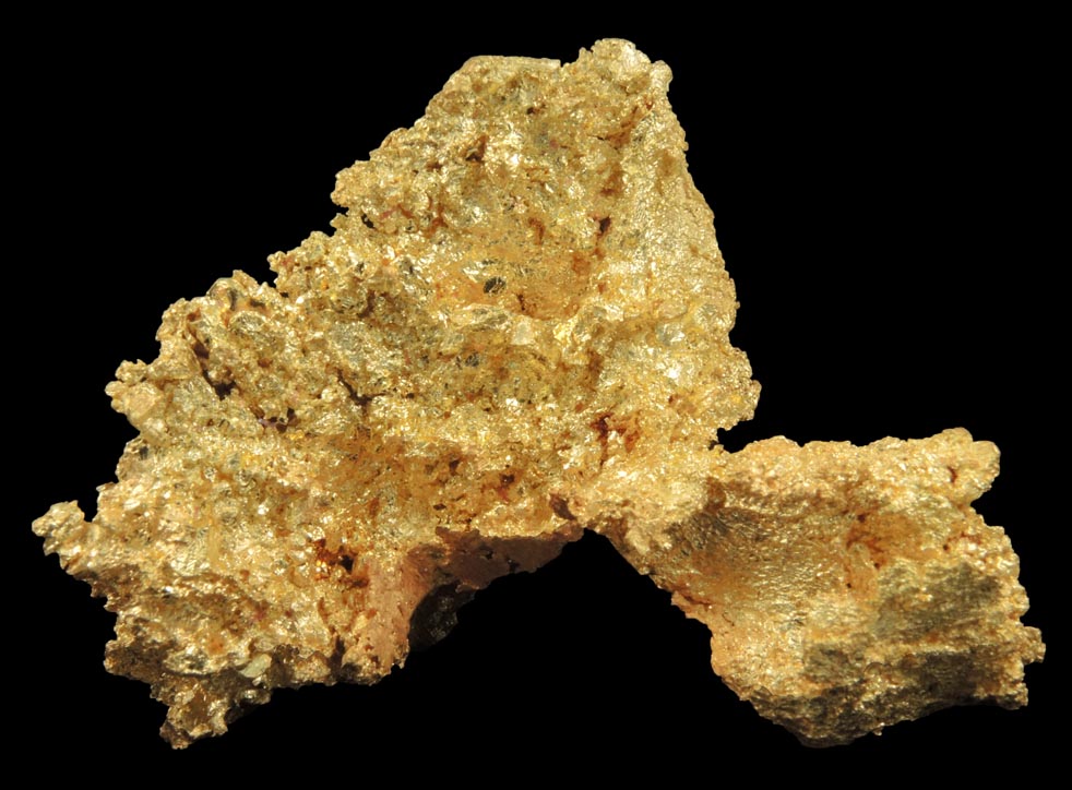 Gold from Bald Mountain, Sonora District, Tuolumne County, California