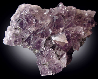 Fluorite twins on matrix from Frazer's Hush Mine, Rookhope, Weardale, County Durham, England