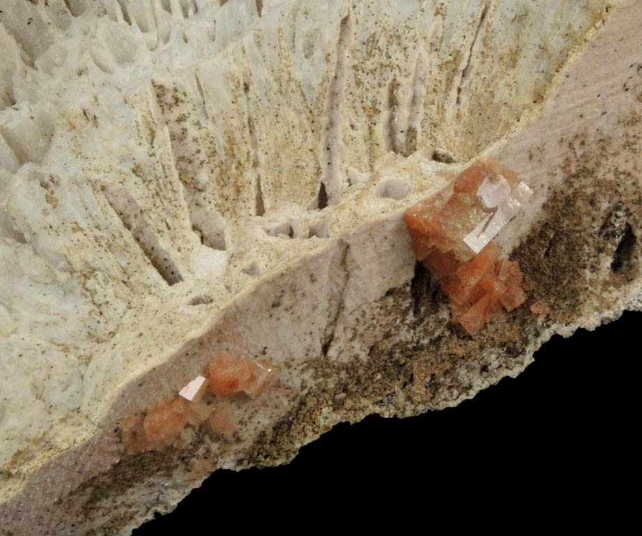 Chabazite on Quartz pseudomorphs after Anhydrite from Upper New Street Quarry, Paterson, Passaic County, New Jersey