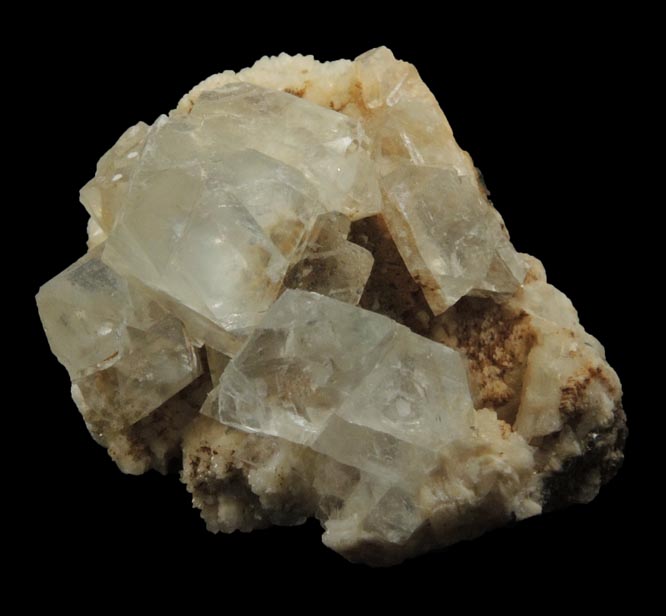 Fluorite on Calcite from Old Mine Plaza, Trumbull, Fairfield County, Connecticut