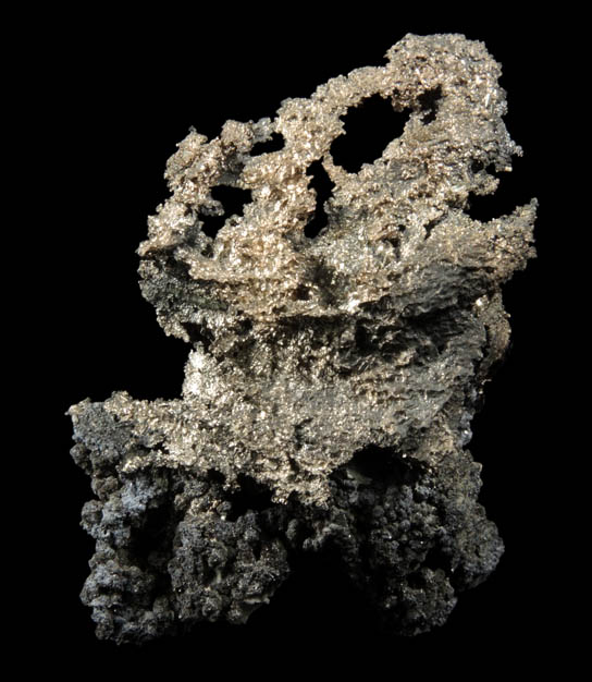 Silver (naturally crystallized native silver) with Acanthite from Deer Horn Mine, Cobalt District, Ontario, Canada