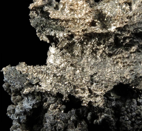 Silver (naturally crystallized native silver) with Acanthite from Deer Horn Mine, Cobalt District, Ontario, Canada