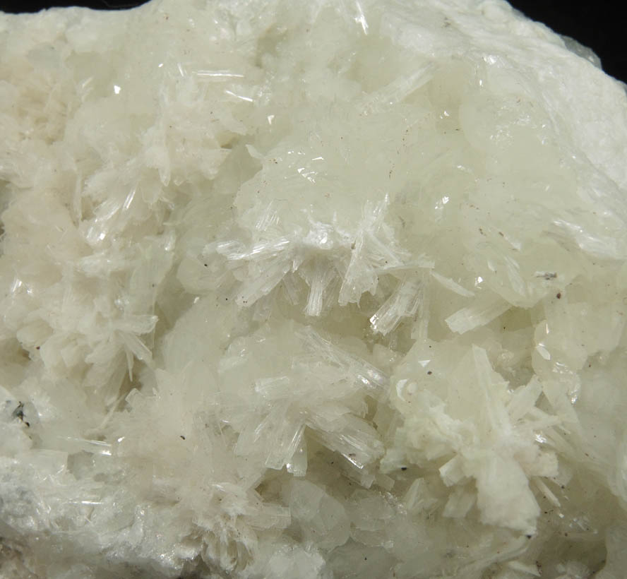 Pectolite on Datolite from Millington Quarry, Bernards Township, Somerset County, New Jersey