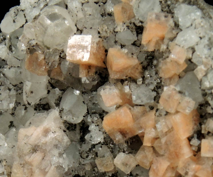 Chabazite, Apophyllite, Calcite, Quartz, Chamosite from New Street Quarry, Paterson, Passaic County, New Jersey