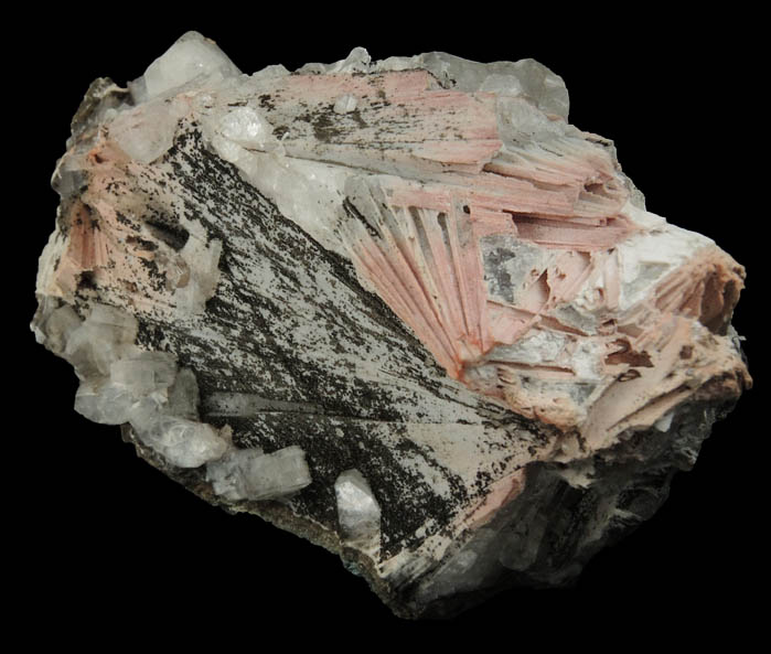 Heulandite on Quartz pseudomorphs after Anhydrite from Prospect Park Quarry, Prospect Park, Passaic County, New Jersey