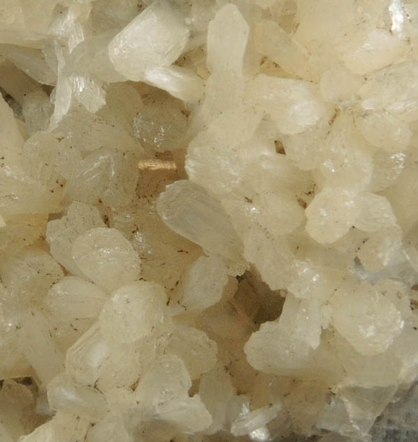 Stilbite on Quartz pseudomorphs after Anhydrite from Prospect Park Quarry, Prospect Park, Passaic County, New Jersey