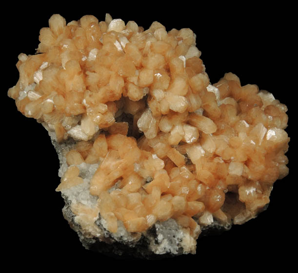 Stilbite with minor Calcite from Moore's Station Quarry, 44 km northeast of Philadelphia, Mercer County, New Jersey