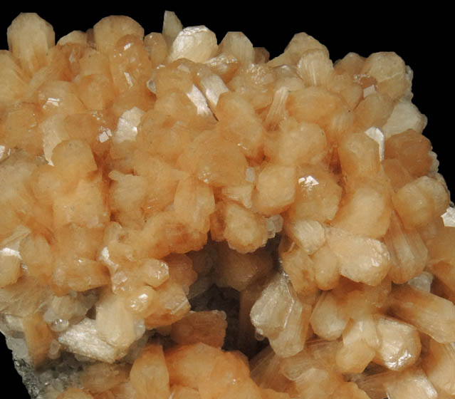 Stilbite with minor Calcite from Moore's Station Quarry, 44 km northeast of Philadelphia, Mercer County, New Jersey