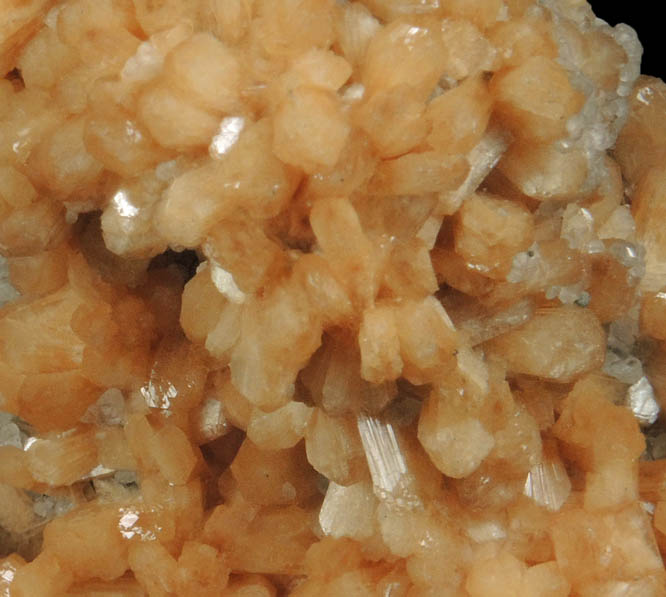 Stilbite with minor Calcite from Moore's Station Quarry, 44 km northeast of Philadelphia, Mercer County, New Jersey