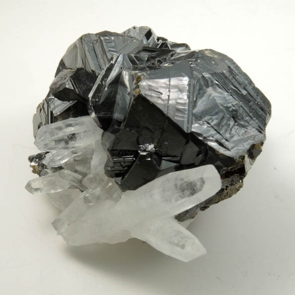 Sphalerite (Spinel Law twinned) with Quartz from Casapalca District, Huarochiri Province, Lima Department, Peru