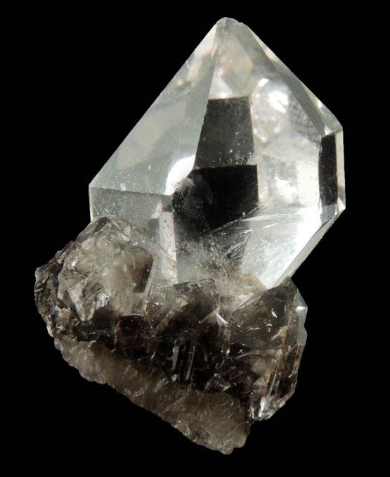 Quartz var. Herkimer Diamond on drusy Quartz from Area 51 Claim, Diamond Acres, Fonda, Montgomery County, New York