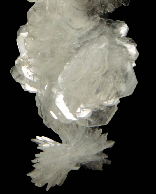 Barite on Stibnite from Baia Sprie, Maramures, Romania