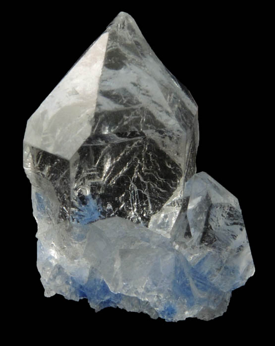 Quartz with Dumortierite inclusions from Vaca Morta Mine, Boquira, 20 km NW of Macabas, Bahia, Brazil