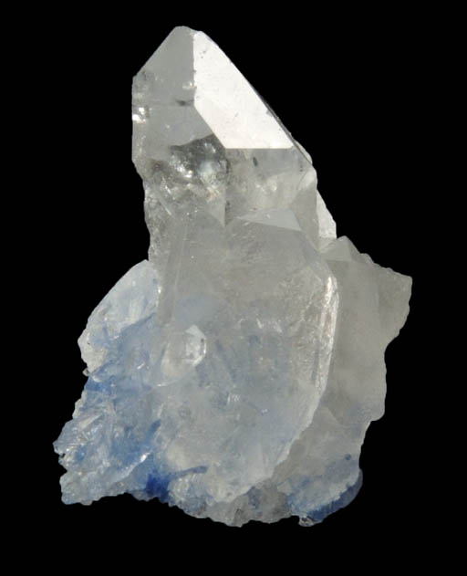 Quartz with Dumortierite inclusions from Vaca Morta Mine, Boquira, 20 km NW of Macabas, Bahia, Brazil