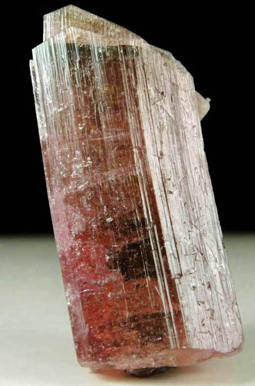 Elbaite var. Rubellite Tourmaline with facet-grade gem nodule from Himalaya Mine, Mesa Grande District, San Diego County, California