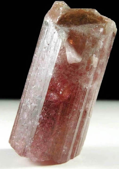 Elbaite var. Rubellite Tourmaline with facet-grade gem nodule from Himalaya Mine, Mesa Grande District, San Diego County, California